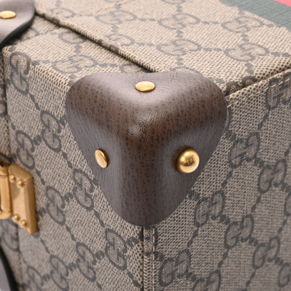 Gucci Savoy Jewelry Case Beige Ebony GG Supreme Canvas Accessory Pouch - Picture 8 of 9